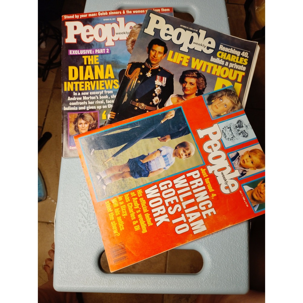 Vintage People Weekly Magazine Lot Princess Diana Prince Charles William 80s 90s